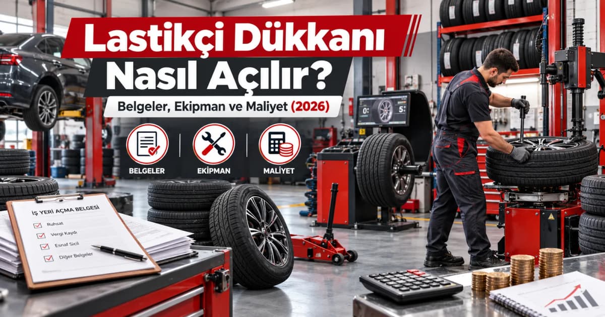 Lastikçi Dükkanı Nasıl Açılır? Belgeler, Ekipman ve Maliyet (2026)
